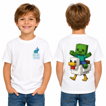 minecraft marškinėliai vaikams